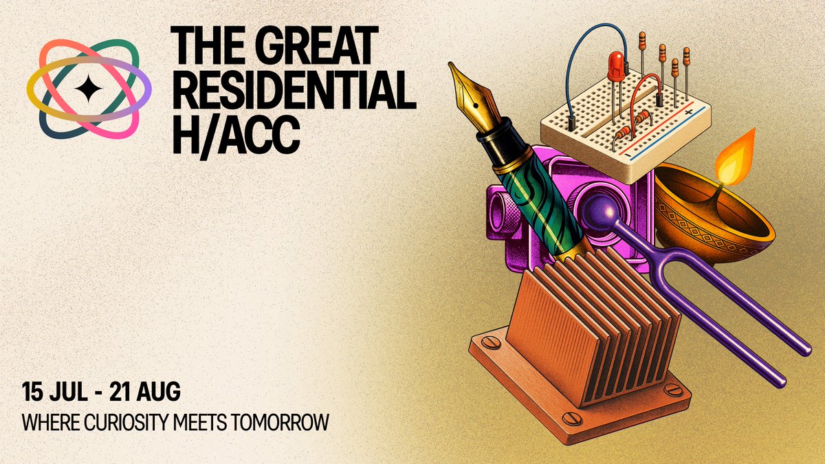 Suhas Sumukh (@suhasasumukh) on Twitter photo 🚨Introducing The Great Residential H/acc
A month-long AI build retreat, for the curious, the culturally rooted, and the technically restless.
No panels. No pitch decks. Just people building what matters.
Follow <a href="/thegreathacc/">The Great Residential H/acc</a> for more updates
July 15 – Aug 21
Bengaluru + 🚨Introducing The Great Residential H/acc
A month-long AI build retreat, for the curious, the culturally rooted, and the technically restless.
No panels. No pitch decks. Just people building what matters.
Follow <a href="/thegreathacc/">The Great Residential H/acc</a> for more updates
July 15 – Aug 21
Bengaluru +