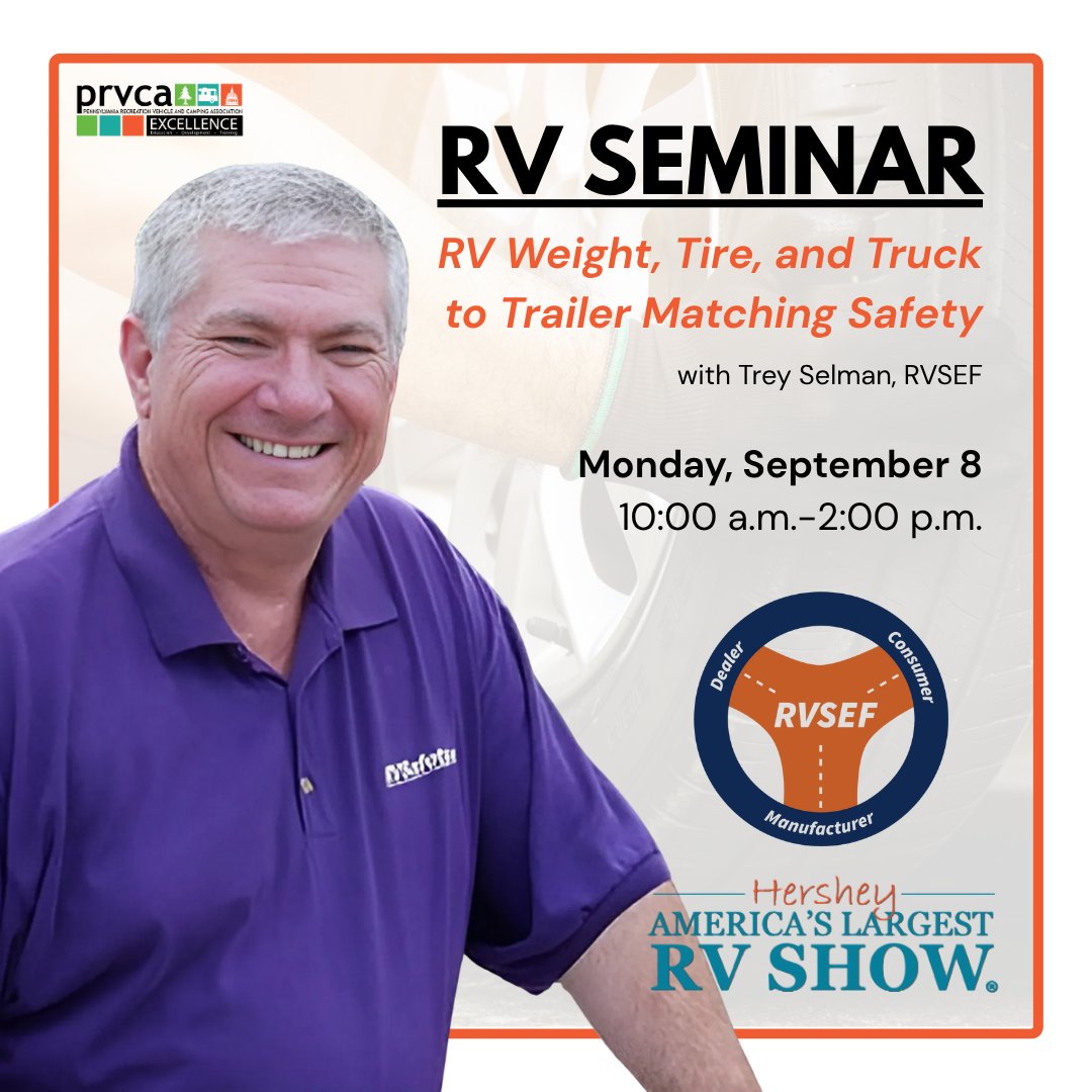In this seminar from the RV Safety and Education Foundation, learn about RV weight and balance, including the proper ways to weigh a vehicle, and the hazards associated with exceeding vehicle weight ratings. Plus earn CEU credits at the same time.

largestrvshow.com/industry-deale…