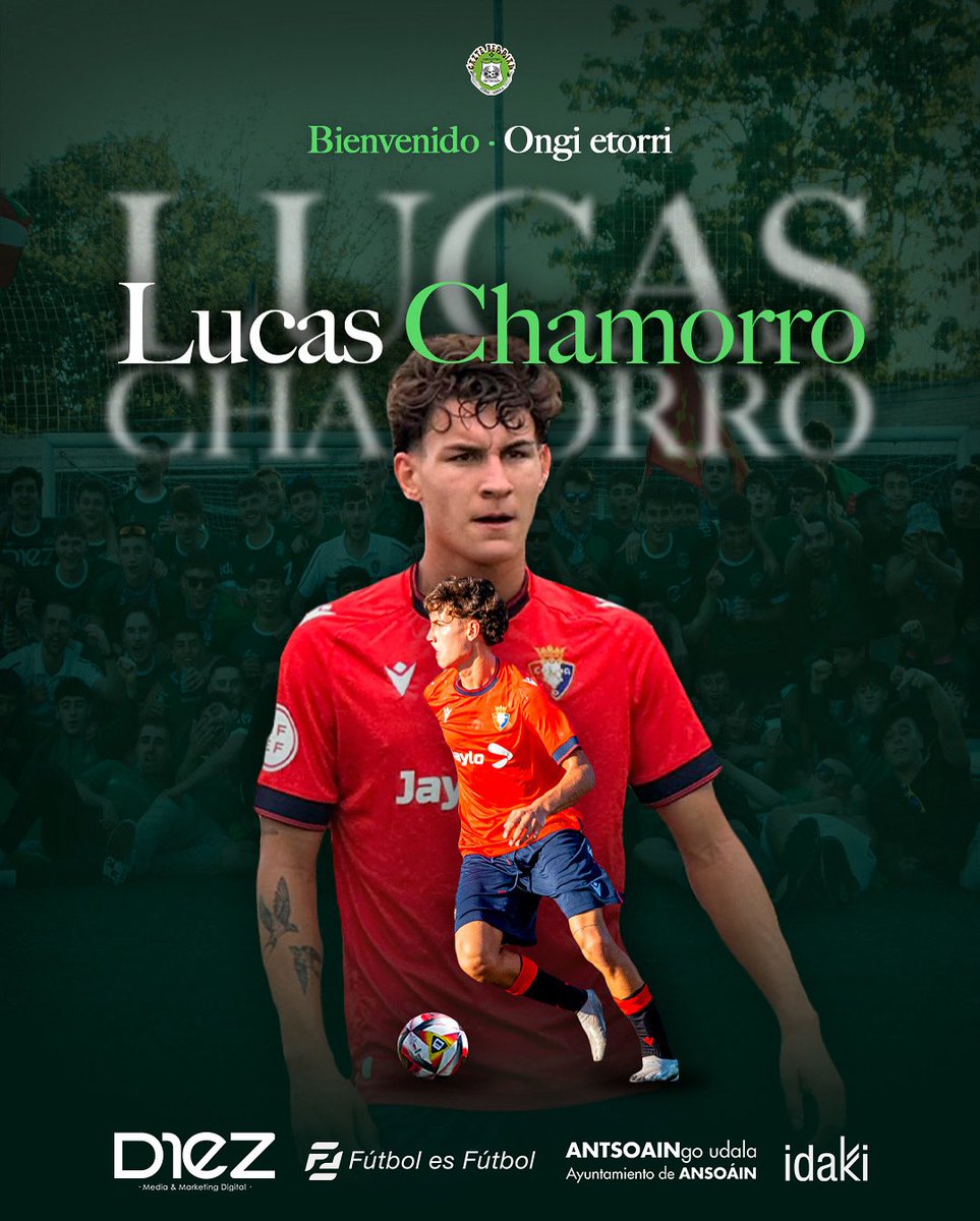 📌 𝐅𝐈𝐂𝐇𝐀𝐉𝐄 | Lucas Chamorro nuevo jugador del C.F.Gazte Berriak.

El C.F.Gazte Berriak y el jugador, Lucas Chamorro, han llegado a un acuerdo para que el jugador vista la camiseta del Gazte Berriak la próxima temporada.

📲 La noticia:

gazteberriak.com/%f0%9f%93%8c-%…