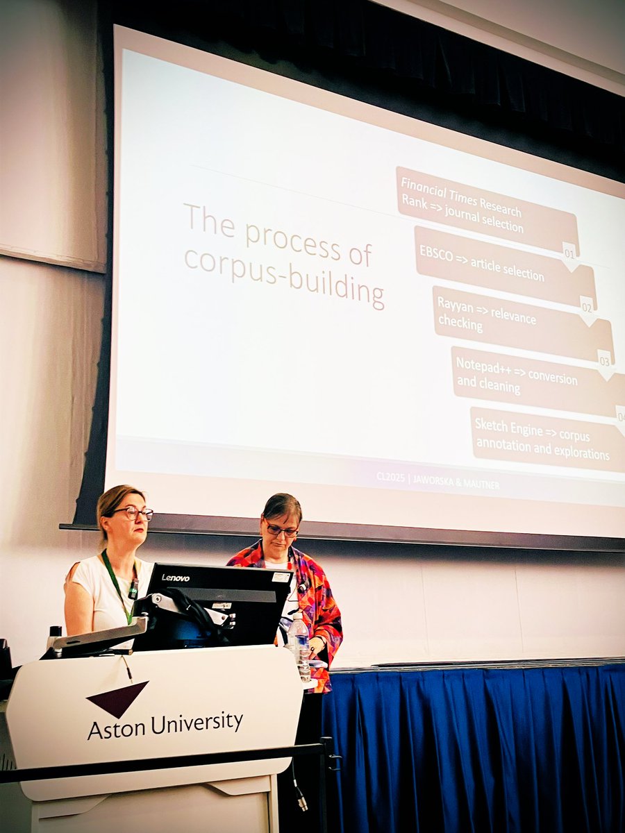 Stefan Diemer (@diemerstefan) on Twitter photo The first afternoon panel <a href="/CL2025Conf/">Corpus Linguistics Conference 2025</a> starts with Sylvia Jaworska <a href="/UniofReading/">Uni of Reading</a> & Gerlinde Mautner <a href="/wu_vienna/">WU Vienna</a> investigating the role of language in business & management scholarship: no linguistic turn yet - neglect or unrequited love? Perhaps a rebrand could help 📚🎓 #cl2025 The first afternoon panel <a href="/CL2025Conf/">Corpus Linguistics Conference 2025</a> starts with Sylvia Jaworska <a href="/UniofReading/">Uni of Reading</a> & Gerlinde Mautner <a href="/wu_vienna/">WU Vienna</a> investigating the role of language in business & management scholarship: no linguistic turn yet - neglect or unrequited love? Perhaps a rebrand could help 📚🎓 #cl2025