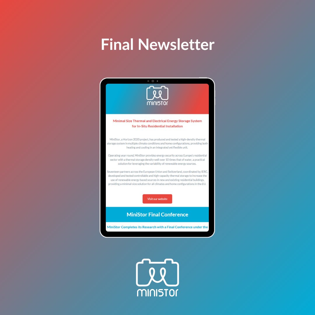 📢 The final #MiniStor #Newsletter is out!

After years of research and development, the project wraps up with key highlights:

🔹 Final conference recap
🔹 Latest videos
🔹 Project news
🔹 New materials

➡️ shorturl.at/TwKtz