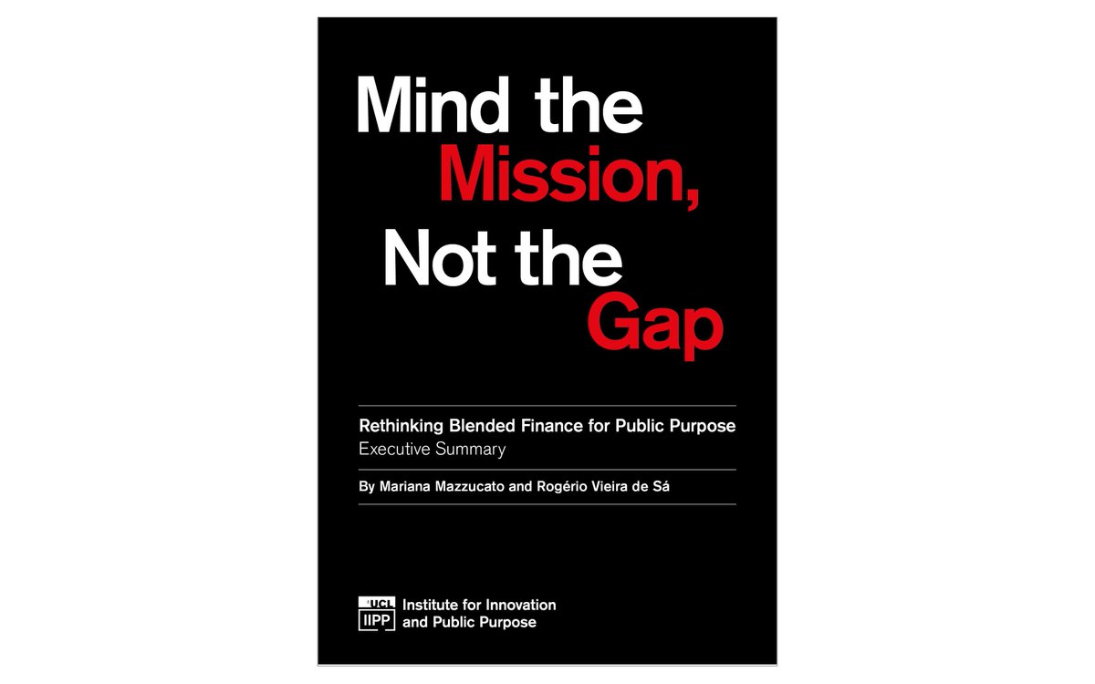 UCL Institute for Innovation and Public Purpose (@iipp_ucl) on Twitter photo ✍️ Rethinking blended finance for public purpose
The latest working paper by <a href="/IIPP_UCL/">UCL Institute for Innovation and Public Purpose</a>'s <a href="/MazzucatoM/">Mariana Mazzucato</a> & Rogério Vieira de Sá argues for a strategic reframing of blended finance within a broader mission-oriented approach.
🔗 Read the executive summary: buff.ly/VRSHzem ✍️ Rethinking blended finance for public purpose
The latest working paper by <a href="/IIPP_UCL/">UCL Institute for Innovation and Public Purpose</a>'s <a href="/MazzucatoM/">Mariana Mazzucato</a> & Rogério Vieira de Sá argues for a strategic reframing of blended finance within a broader mission-oriented approach.
🔗 Read the executive summary: buff.ly/VRSHzem