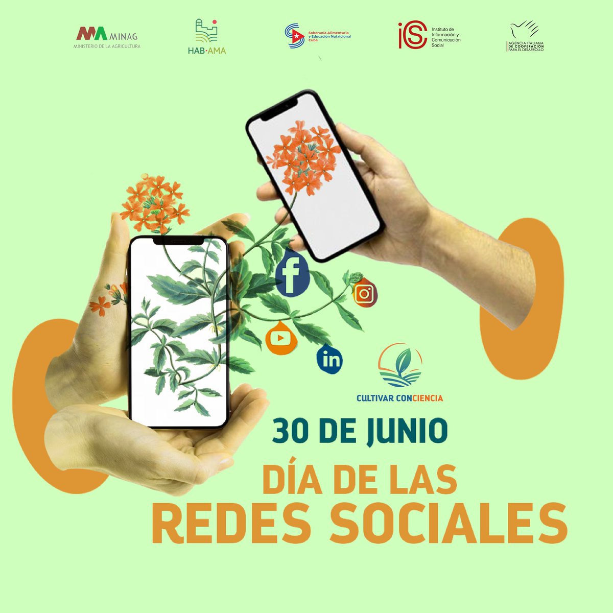 #DíaDeLasRedesSociales | Las plataformas digitales de internet permiten que descubrimientos, avances científicos y tecnológicos y conocimientos locales se compartan de forma ágil y accesible con públicos diversos. 🌱📲🌐

#CultivarConciencia #SoberaníaAlimentaria