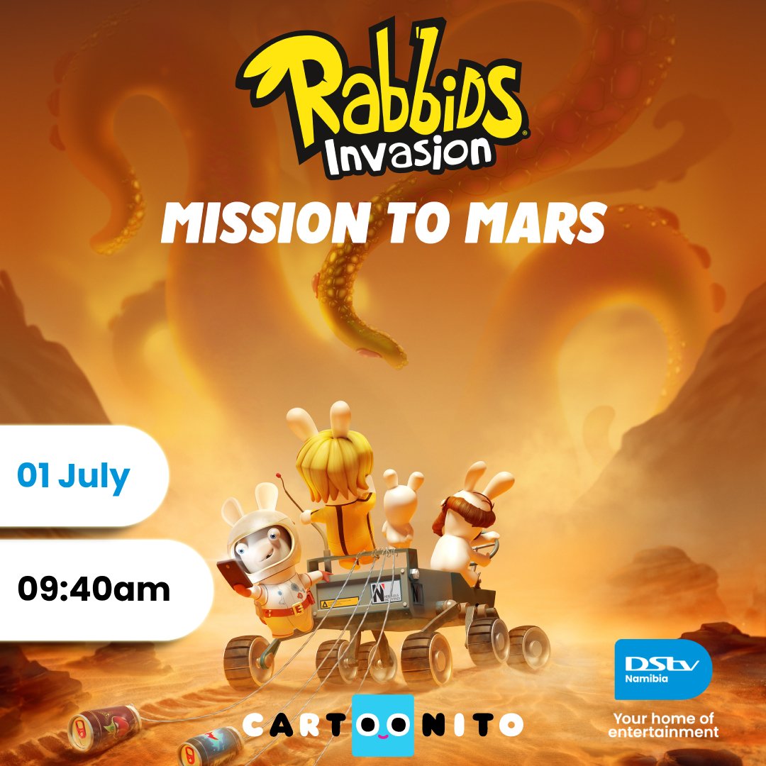 Get ready for take-off kids! 🐰🚀 The Rabbids are exploring Mars tomorrow at 09:40am 🙌📺

Gather round for this fun kids movie on Cartoonito, DStv channel 302.

#RabbidsInvasion #Cartoonito
#DStv #DStvStream