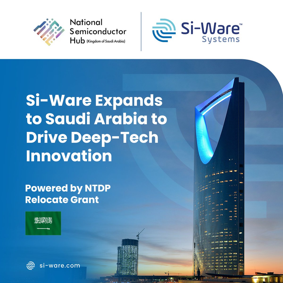 It’s official: Si-Ware is in Saudi Arabia 🇸🇦
Our new office marks a bold step in 15+ years of partnership, now co-developing deep-tech in #MEMS, #InertialSensing &amp; #SpectralSensing.
Backed by the #NTDP Relocate Grant.
🌐hubs.ly/Q03v9xPW0
#SiWareSystems   #KSA  #Sensors