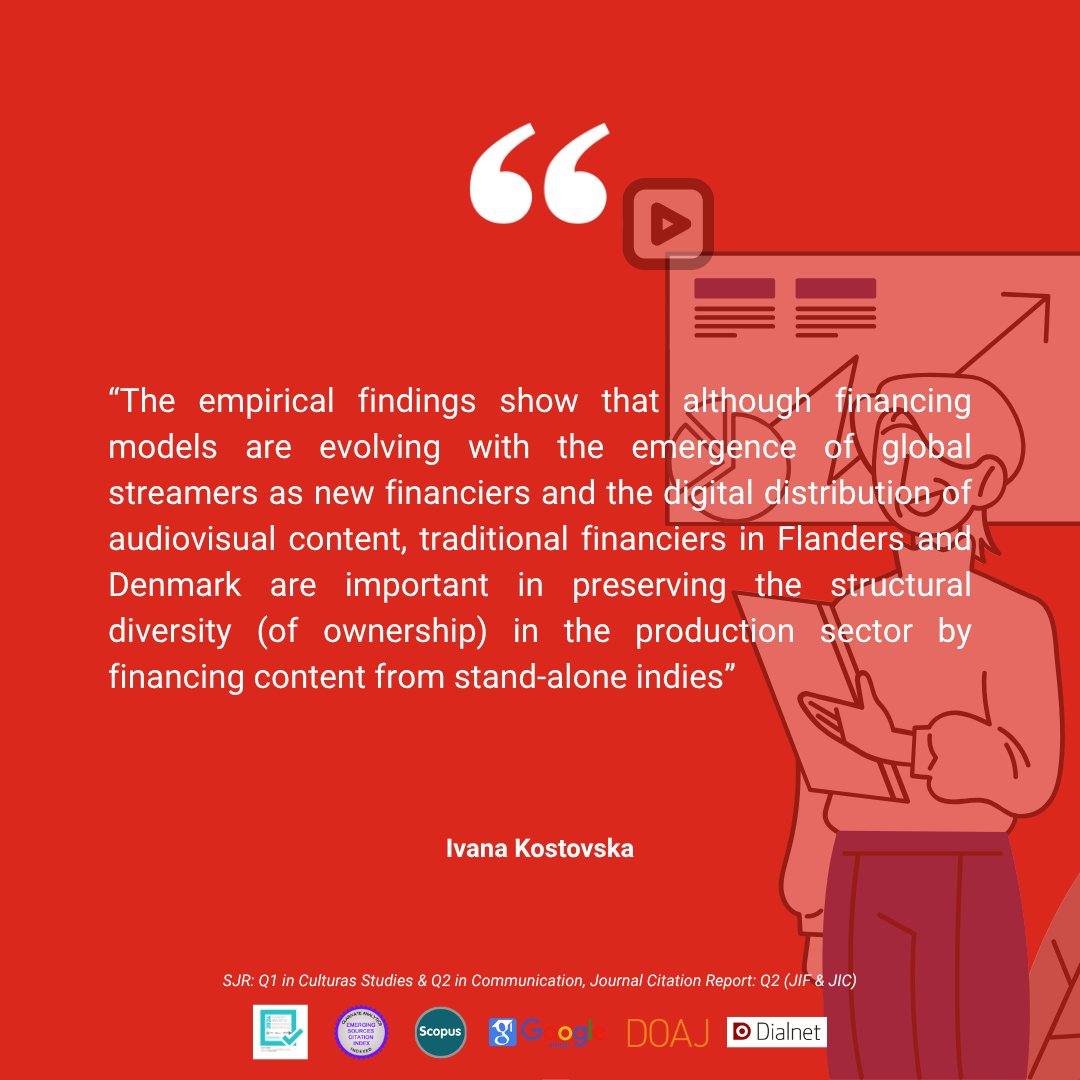 JournalCommSoc's tweet image. 📄“Corporate ownership in the TV production sector and cultural diversity: Analysis of consolidated companies and indies’ access to TV drama financing” by @kostovska_ivana
doi.org/10.15581/003.3…
#OpenAccess #Communication #Academic #Ownership #TV #Media #Digital #Production