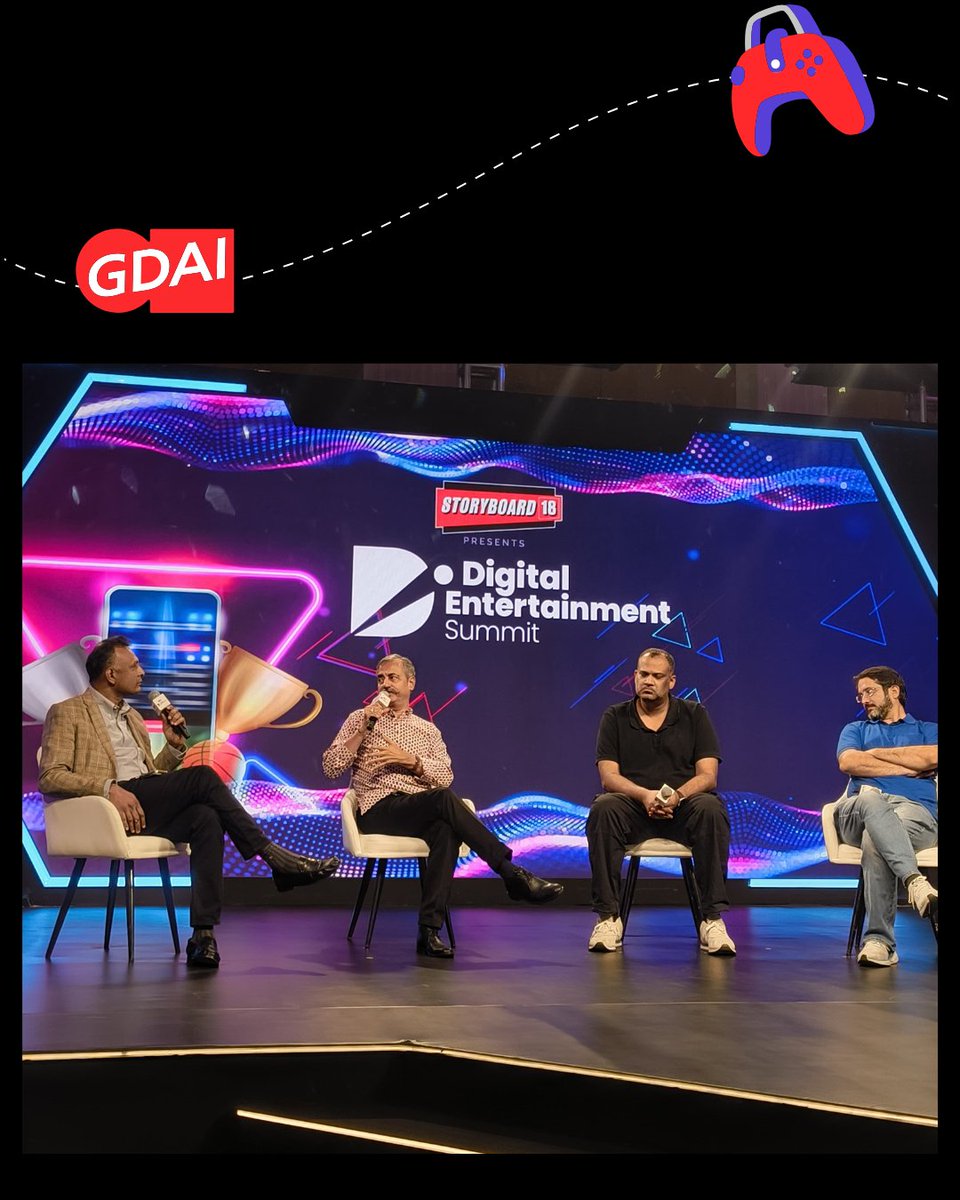 🎮 Gaming as a Global Cultural Soft Power for India 🇮🇳

At #DES2025, leaders from India’s gaming space discussed how India can go from a massive player base to a global creator of original games &amp; esports titles.

Let’s build games made in India, for the world. 🌍

#GDAI