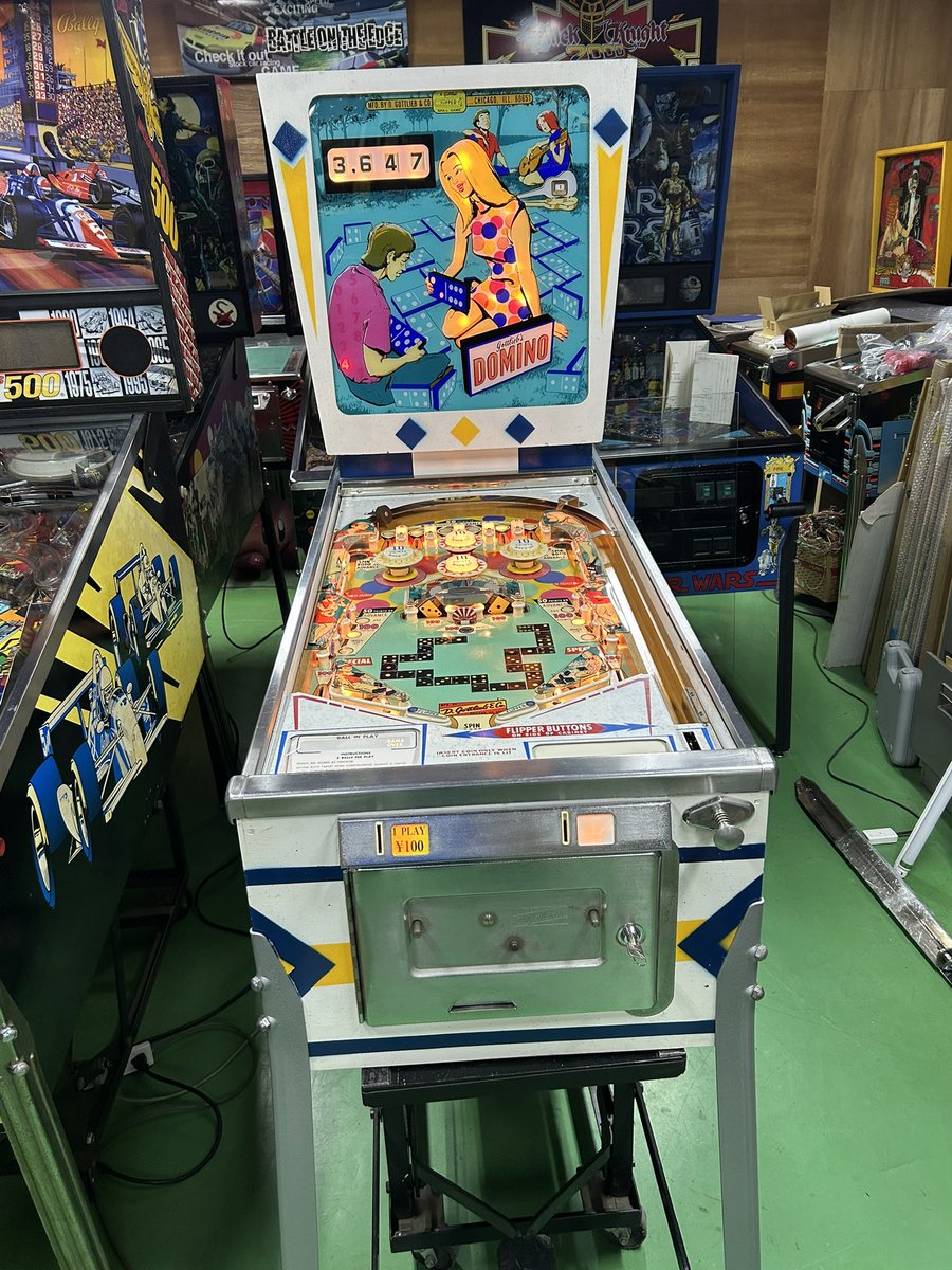 BK20004's tweet image. 久しぶりに60sのマシーンをメンテ
Gottliebs 1968 Domino