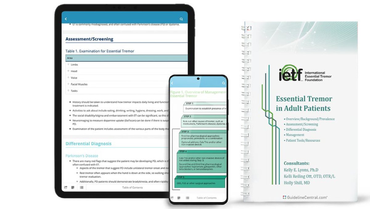 Essential Tremor in Adult Patients is a practical, concise quick-reference tool for clinicians covering diagnosis, management, assistive devices, and more for #essentialtremor. essentialtremor.org/essential-trem…
