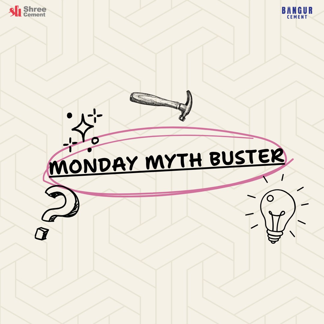 shreecementltd's tweet photo. Concrete facts, not concrete myths! #MondayMythBusting is here to dispel popular as well as lesser known misconceptions about application processes and set the record straight.
Do you think grain size and shape of crushed sand don't affect concrete? It's time to dive into some solid facts!
#ShreeCement #BangurCement #BuildSmart