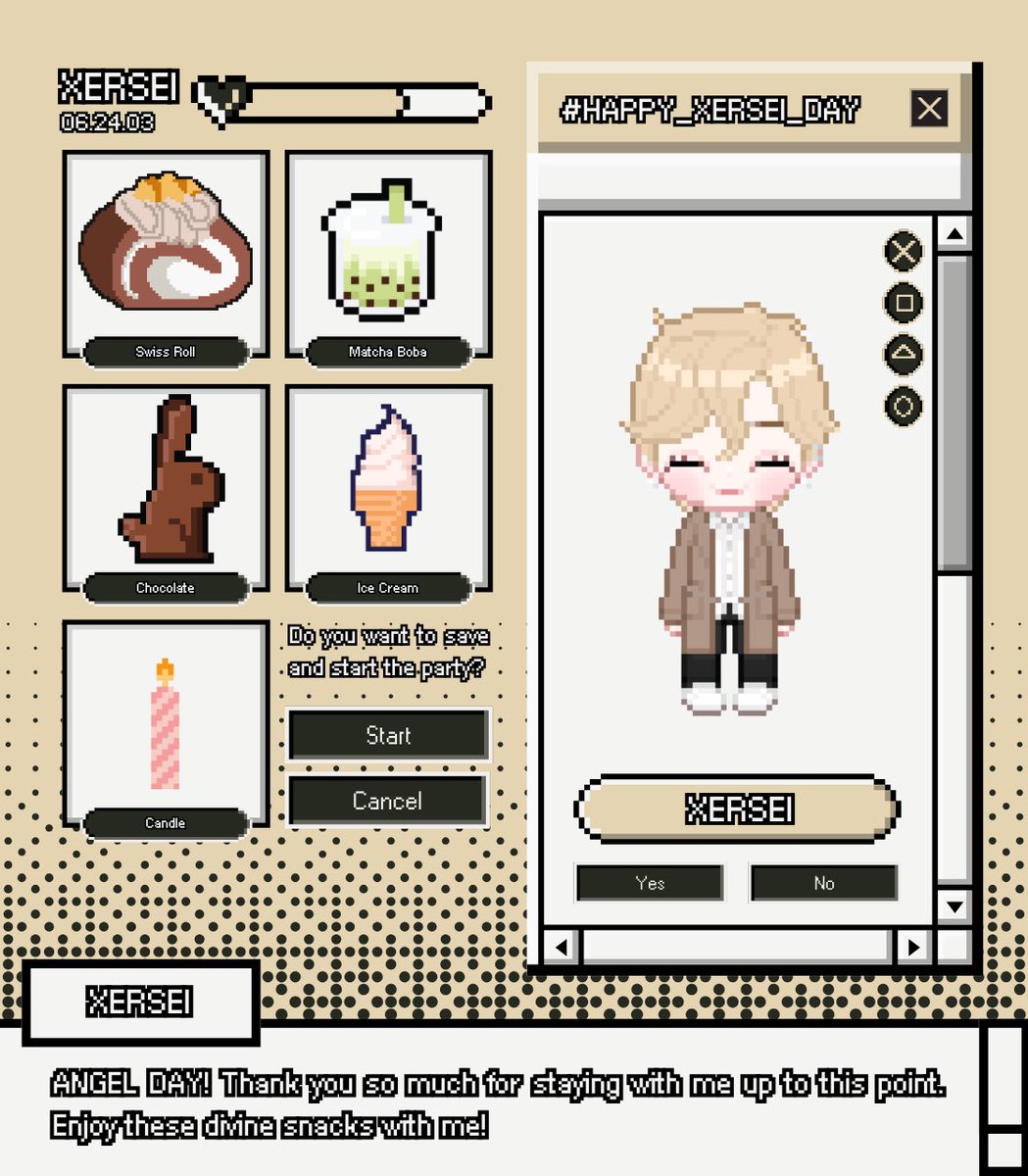 holyarches's tweet image. ⠀⠀

⌈ 𖣠 ⌋   #XERSEI   ⁝   "So as we near the end of my birthday live, I wish to share this dear cake with you all." The angel sighed endearingly, holding the said cake in his hands. "It's not much, but it's my offer with due divinity and appreciation."

⠀⠀️️