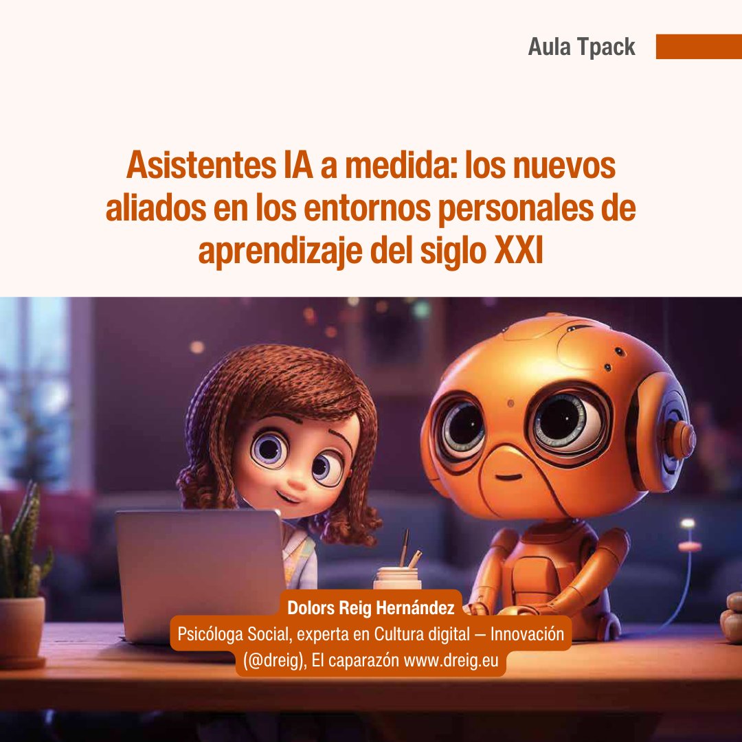 La integración de GPTs personalizados (Gems) en los Entornos Personales de Aprendizaje puede ser clave para el aprendizaje. Frente a la "infodemia" y la IA generalista, estos asistentes a medida pueden proporcionar un apoyo seguro y enfocado <a href="/dreig/">dreig (Dolors Reig)</a> shorturl.at/nKXhb