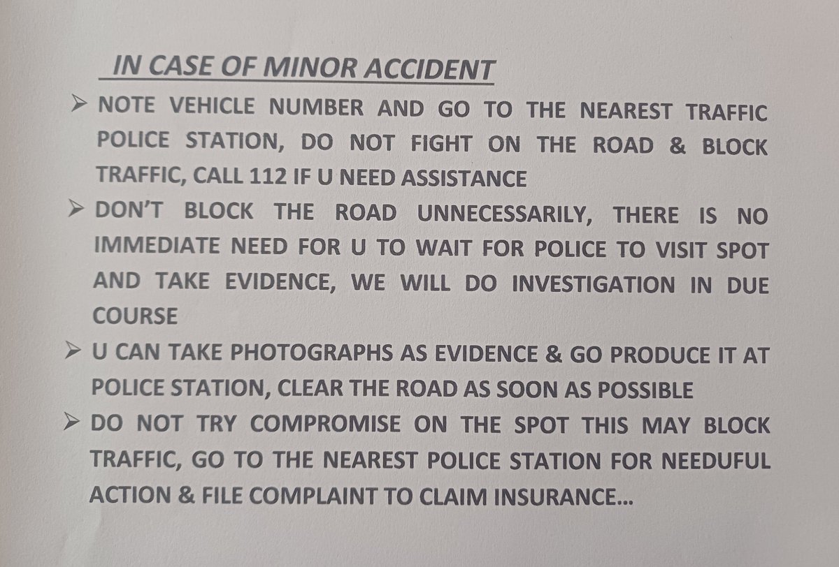 BalagereConnect's tweet image. Follow it in case of minor accident.