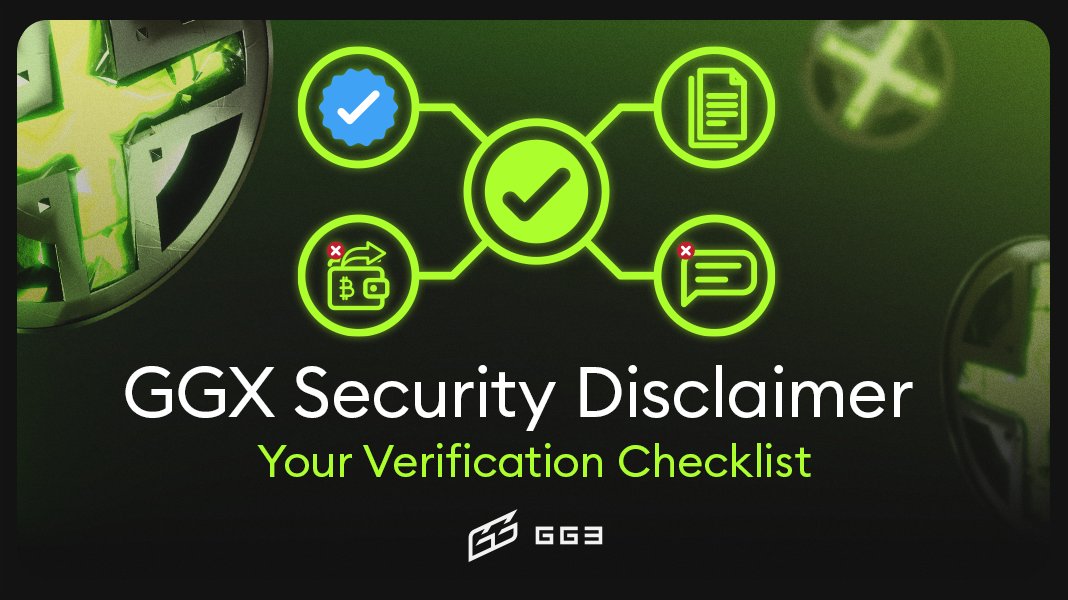 GG3_xyz's tweet photo. As we approach the $GGX token launch, please remember that the only place where contract address will be published will be on our official social channels and Documentation.

Please always verify information and be cautious about interacting with any accounts or protocols claiming to represent GG3 or GGX token.

Your Verification Checklist:

✅ Always check for the blue verification badge
✅ Cross-reference announcements with our Documentation: https://t.co/IsbeYT3Y2f
✅ Never share wallet keys or send funds to anyone
✅ Our Team won’t write any DMs to you first

Our community's security is our priority as we roll out the token implementation into the GG3 platform and activate the Intelligent Engagement Layer.

Stay safe and informed!