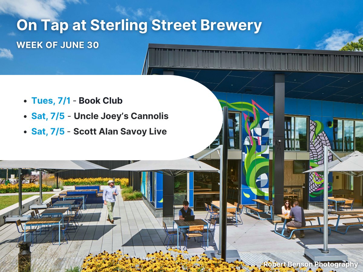 Upcoming Events at @sterlingstbrew – Week of June 30

Kick off July and spend your holiday week at the taproom! We have lots of fun events this week, including book club, live music, and more:  bit.ly/4hZU9qA