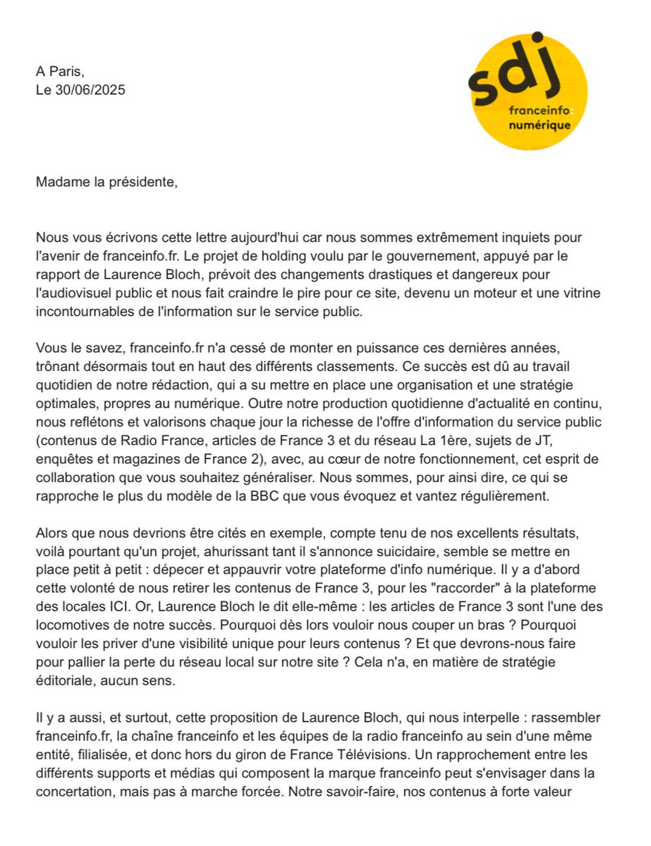 SDJ franceinfo numérique tweet media