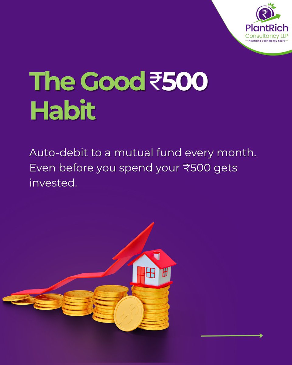 Plantrich1's tweet photo. A ₹500 habit can build your future.
Another ₹500 habit can break it. ⛓️

It’s not about how much you earn
It’s about what you do with it.💰

Follow @Plantrich1 for daily money insights made for real Indian lives.
#500rs #habits #takeout #ordering #cab #taxi #mutualfunds https://t.co/WEA4YPSjpe