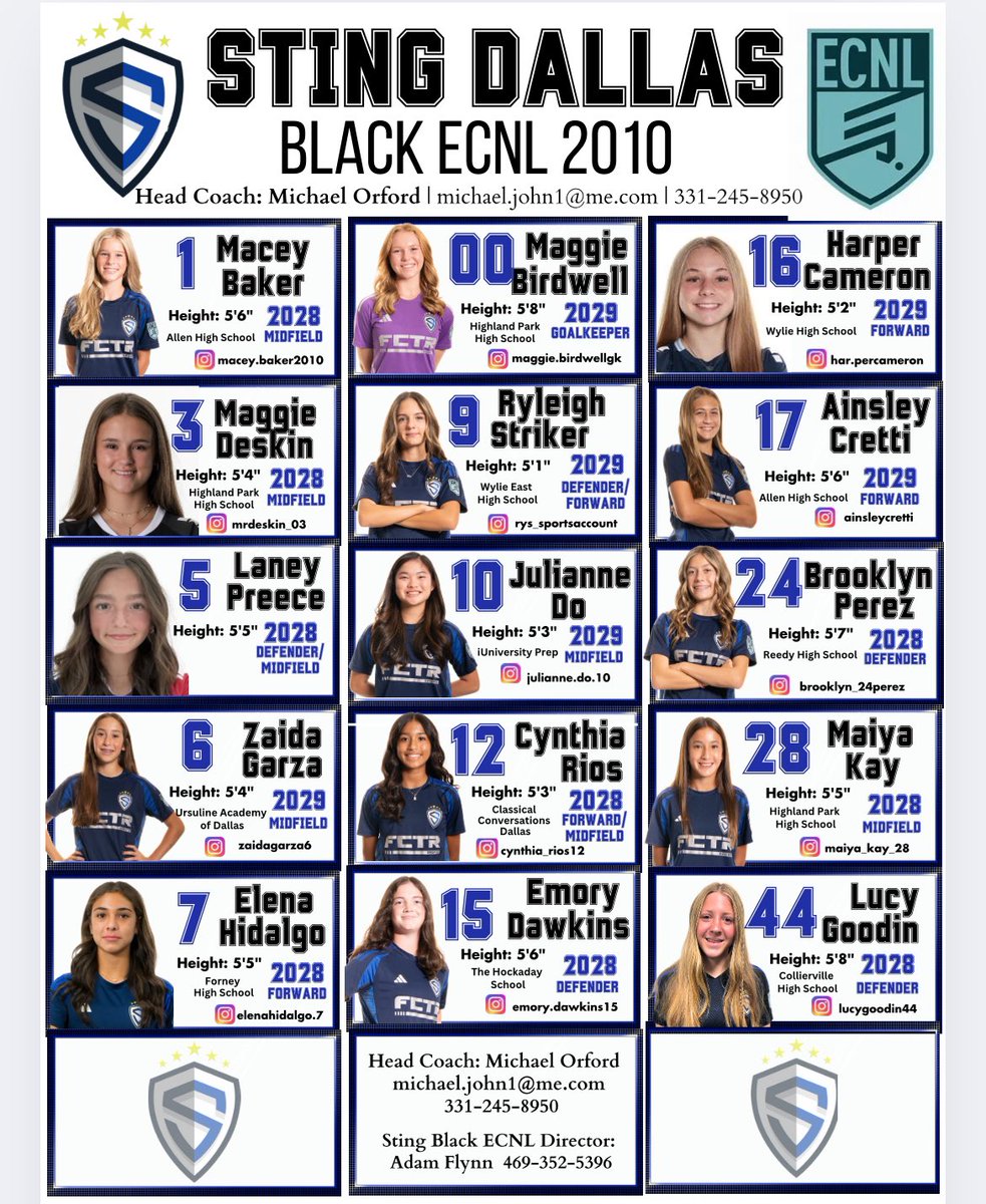 Sting Black ECNL 10 (@stingblkecnl10) on Twitter photo Great work ladies getting to the semi-finals! Watch us play Washington Premier this morning at 10 am!
<a href="/ECNLgirls/">ECNL Girls</a> <a href="/TheSoccerWire/">SoccerWire</a> <a href="/PrepSoccer/">Prep Soccer â˝ď¸</a> #ECNLPlayoffs #ECNL <a href="/CoachOrford/">Mike Orford</a> <a href="/adamflynnAF/">Adam Flynn</a> <a href="/StingSoccerClub/">Sting Soccer Club</a> <a href="/juliannedo10/">Julianne Do</a>
<a href="/striker2710/">Matthew Striker</a> <a href="/ImYouthSoccer/">ECNL/GA/Recruiting/College Soccer</a> Great work ladies getting to the semi-finals! Watch us play Washington Premier this morning at 10 am!
<a href="/ECNLgirls/">ECNL Girls</a> <a href="/TheSoccerWire/">SoccerWire</a> <a href="/PrepSoccer/">Prep Soccer â˝ď¸</a> #ECNLPlayoffs #ECNL <a href="/CoachOrford/">Mike Orford</a> <a href="/adamflynnAF/">Adam Flynn</a> <a href="/StingSoccerClub/">Sting Soccer Club</a> <a href="/juliannedo10/">Julianne Do</a>
<a href="/striker2710/">Matthew Striker</a> <a href="/ImYouthSoccer/">ECNL/GA/Recruiting/College Soccer</a>