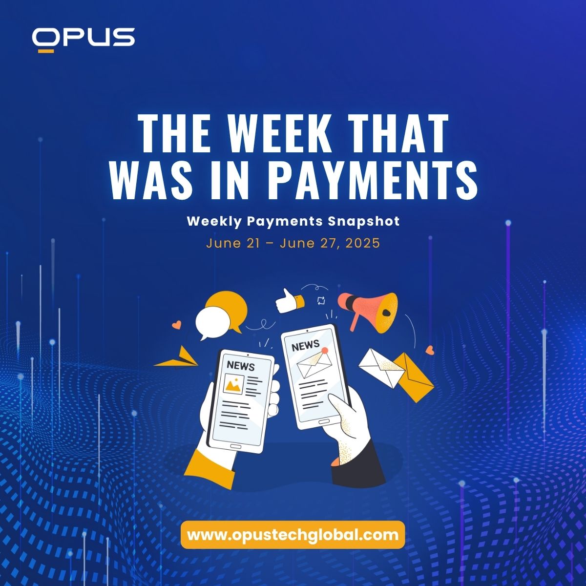 The week in #payments 📅

🌐 Fiserv &amp; PayPal target stablecoin interoperability
🛡️ Experian + Mastercard battle identity fraud
🚀 Quinn raises $11M to exit stealth
💼 Balance brings B2B BNPL to Alibaba
🤝 Xero to acquire Melio for $2.5B

#FintechNews  #OpusTechnologies