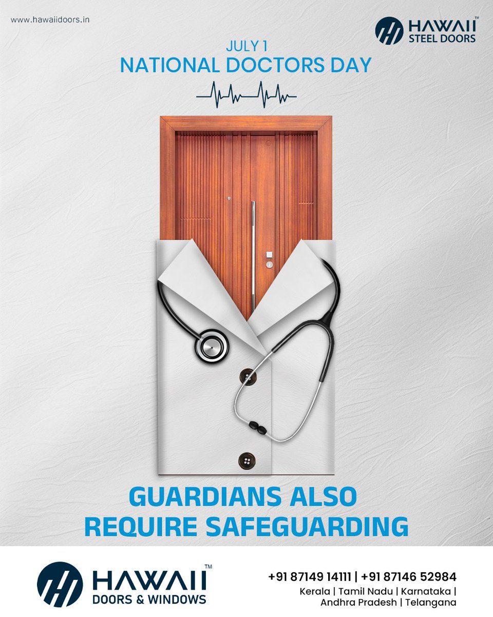 This Doctors Day, we honor the protectors of life.

At Hawaii Doors &amp; Windows, we safeguard the guardians — with premium steel doors built for strength and security.
.
.
.
#doctorsday #guardinas #Hawaiidoors #HawaiiWindows #HomeImprovement #doorsandwindows #WelcomeHawaii #strong