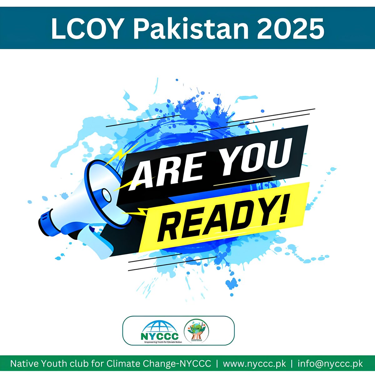 𝐀𝐫𝐞 𝐲𝐨𝐮 𝐫𝐞𝐚𝐝𝐲 𝐟𝐨𝐫 𝐋𝐂𝐎𝐘 𝐏𝐚𝐤𝐢𝐬𝐭𝐚𝐧?
This is your moment to be part of a transformative journey — where youth lead the conversation, influence climate policy, and shape a more sustainable future.

#LCOYPakistan2025 #YouthForClimate #ClimateAction  #NYCCC