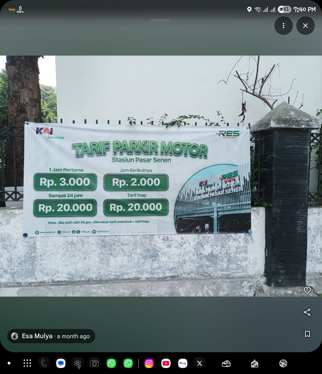 anggakba's tweet photo. @RMU_ID mohon info apakah tarif inap ini masih berlaku di st. Pasar senen ? https://t.co/XbQtwF508J