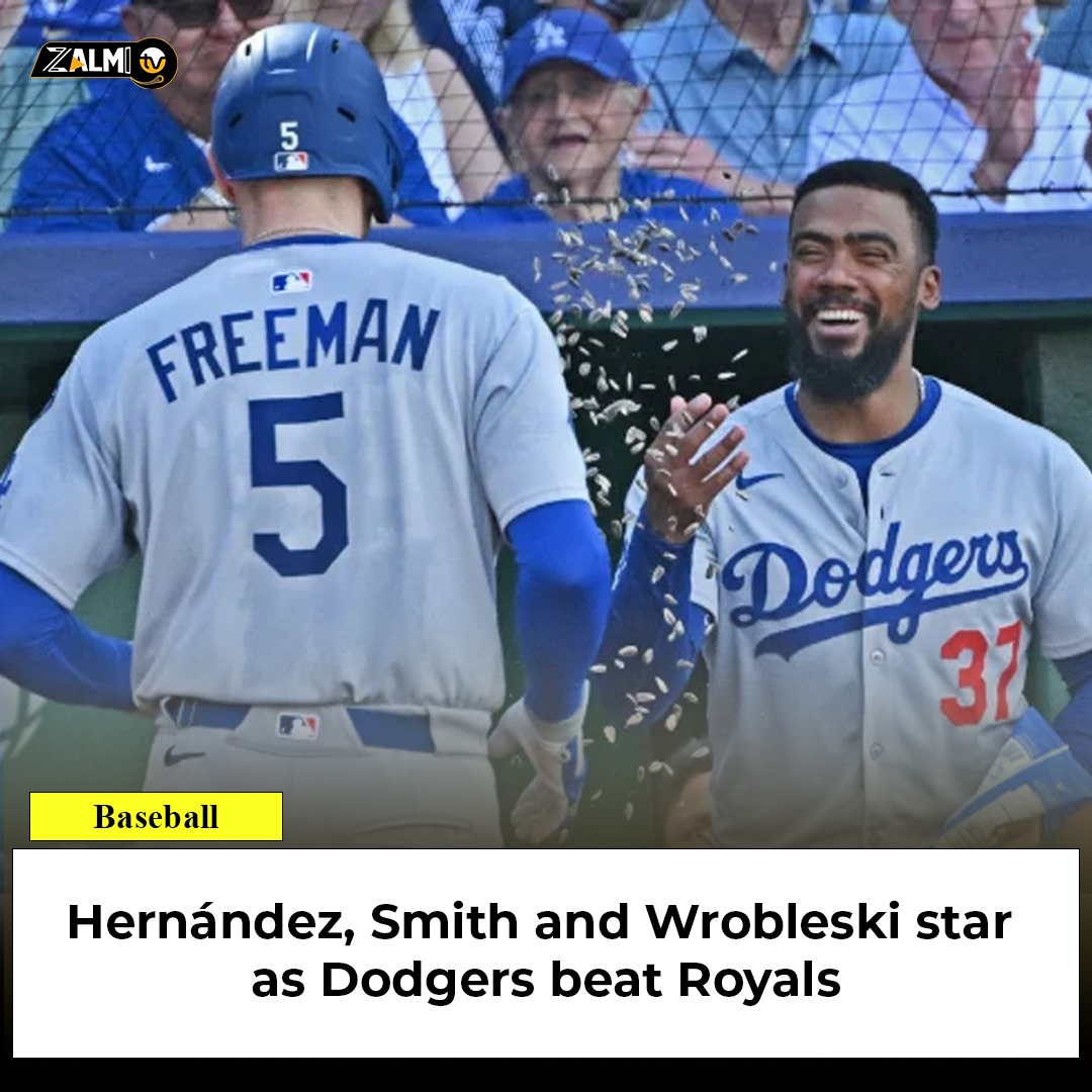 zalmitvlive's tweet image. Enrique Hernandez and Will Smith each homered while Justin Wrobleski threw six fantastic innings as the Los Angeles Dodgers beat the Kansas City Royals 5-1.

#Hernandez #Dodgers #Royals #Baseball #ZalmiTV
