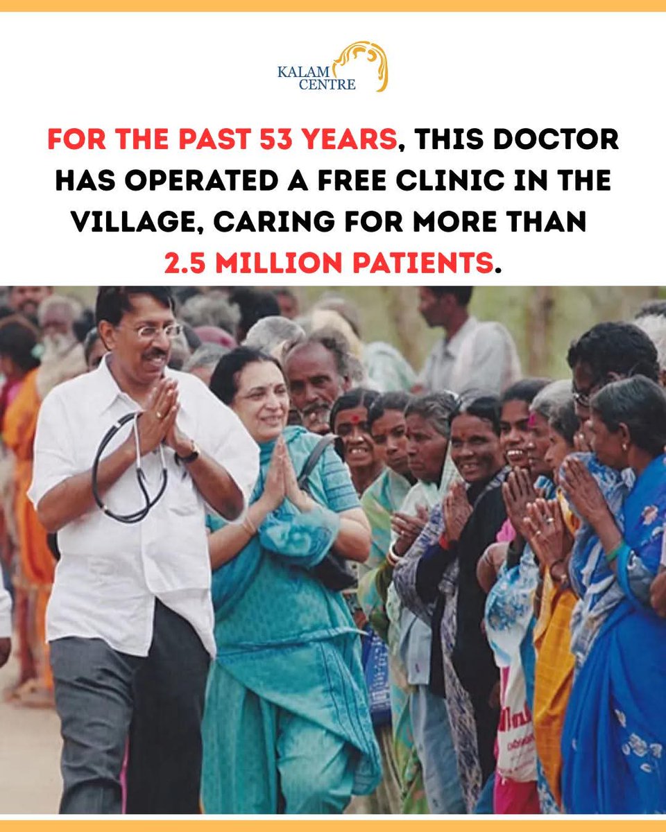 Adv.Dinesh Singh Chauhan (@advdineshsinghc) on Twitter photo What if I told you about Dr. Ramana Rao, a doctor who has cared for more than 2.5 million patients without ever accepting a single rupee in return?
For 53 years, every Saturday without fail, Dr. Rao has journeyed from Bengaluru to a small village, never missing a weekend. What if I told you about Dr. Ramana Rao, a doctor who has cared for more than 2.5 million patients without ever accepting a single rupee in return?
For 53 years, every Saturday without fail, Dr. Rao has journeyed from Bengaluru to a small village, never missing a weekend.