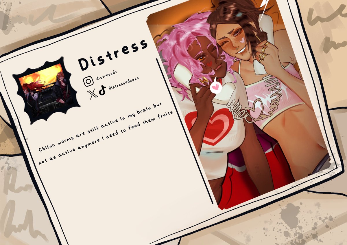 ChiluccZine's tweet image. 🦉 CONTRIBUTOR SPOTLIGHT 🐳
Introducing our artist @DISTRESSEDXOXO ! Chiluc worms aren't as active anymore they need to feed them fruits
