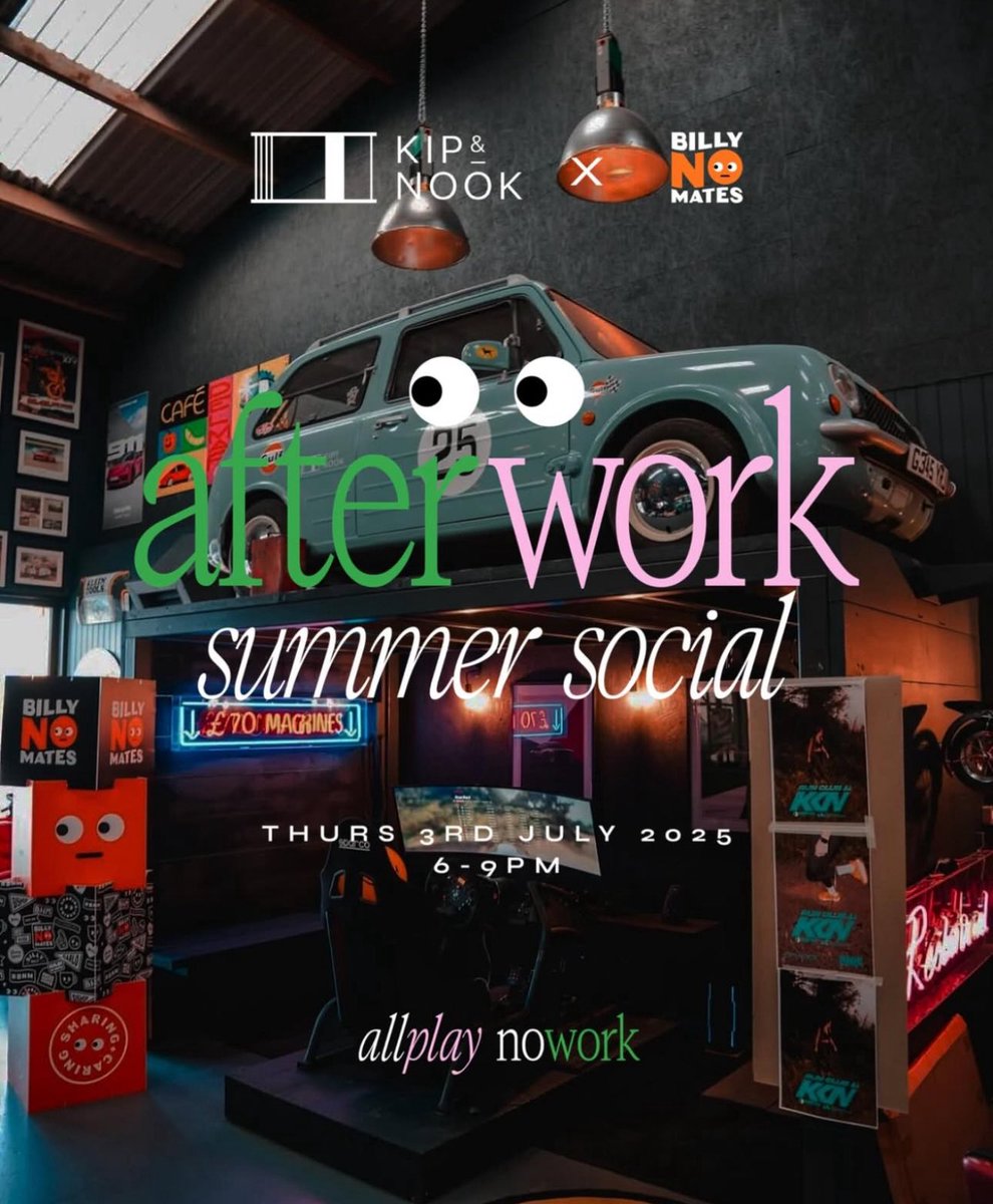 Last call for the very first Billy No Mates summer social - this Thursday 6-9pm at Kip and Nook ☀️ 

Tickets: eventbrite.co.uk/e/billy-no-mat…