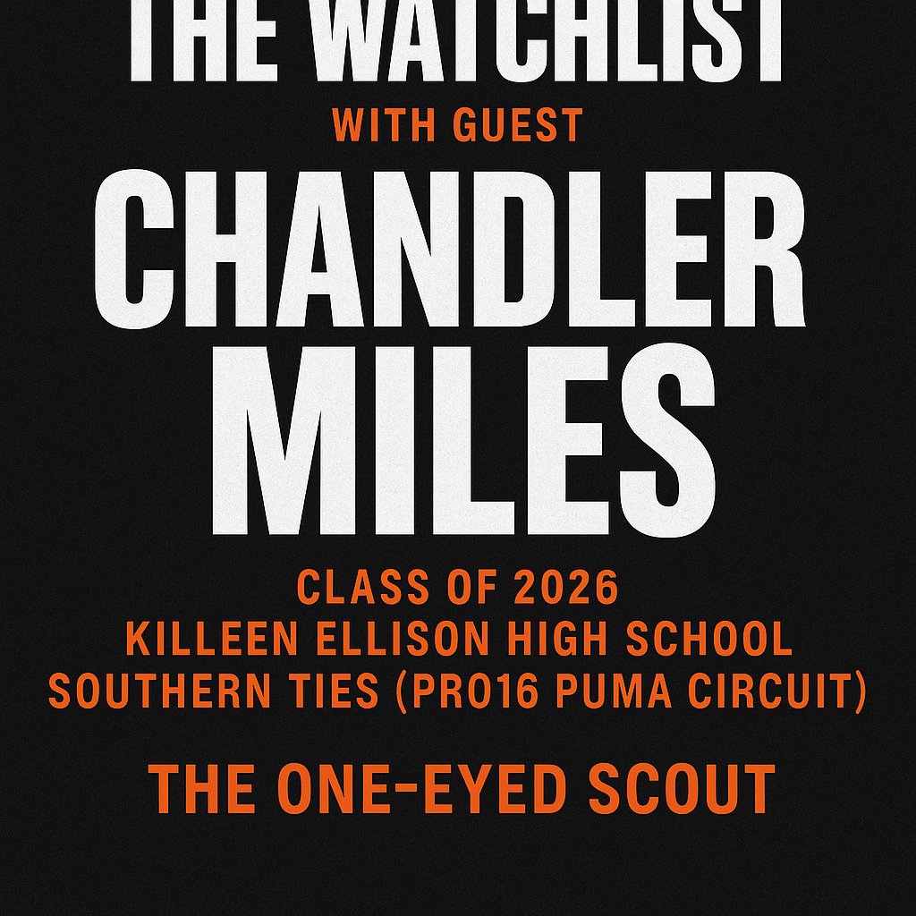 The One Eyed Scout (@theoneeyedscout) on Twitter photo NEW WATCHLIST EPISODE βΌοΈ
Chandler Miles <a href="/CMiles2026/">Chandler Miles</a> is built in Killeen and plays like itβrelentless on the glass, rim to rim effort, and no nonsense.
Coaches: You need dudes like this in March.
@taantv <a href="/EHSBoys_BB/">EllisonEaglesBoysBB</a> <a href="/SouthernTiesAAU/">Southern Ties Basketball</a> <a href="/PRO16League/">PRO16/NXTPRO League</a> <a href="/DrewWhitmire405/">Drew Whitmire</a>
#TheWatchlist NEW WATCHLIST EPISODE βΌοΈ
Chandler Miles <a href="/CMiles2026/">Chandler Miles</a> is built in Killeen and plays like itβrelentless on the glass, rim to rim effort, and no nonsense.
Coaches: You need dudes like this in March.
@taantv <a href="/EHSBoys_BB/">EllisonEaglesBoysBB</a> <a href="/SouthernTiesAAU/">Southern Ties Basketball</a> <a href="/PRO16League/">PRO16/NXTPRO League</a> <a href="/DrewWhitmire405/">Drew Whitmire</a>
#TheWatchlist