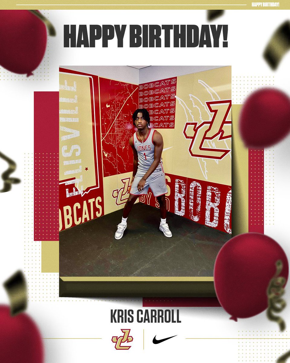 Jones Men’s Basketball (@jc_bobcatsmbk) on Twitter photo Happy Birthday to freshman sharpshooter Kris Carroll (<a href="/kriscarrolll/">Kris Carroll</a>)
Have a great day. 🎂
#ChampionshipMentality Happy Birthday to freshman sharpshooter Kris Carroll (<a href="/kriscarrolll/">Kris Carroll</a>)
Have a great day. 🎂
#ChampionshipMentality