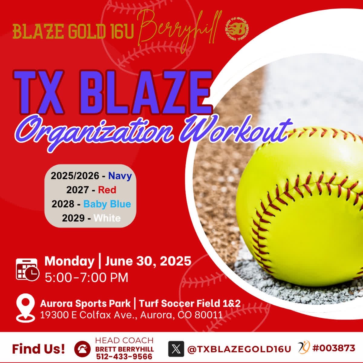 Jenna Whitmire (@jennawhit2026) on Twitter photo Here is the Blaze organization workout time and place! Come stop by and see us ball out! <a href="/txblazegold16/">Texas Blaze 16U Gold</a> Here is the Blaze organization workout time and place! Come stop by and see us ball out! <a href="/txblazegold16/">Texas Blaze 16U Gold</a>