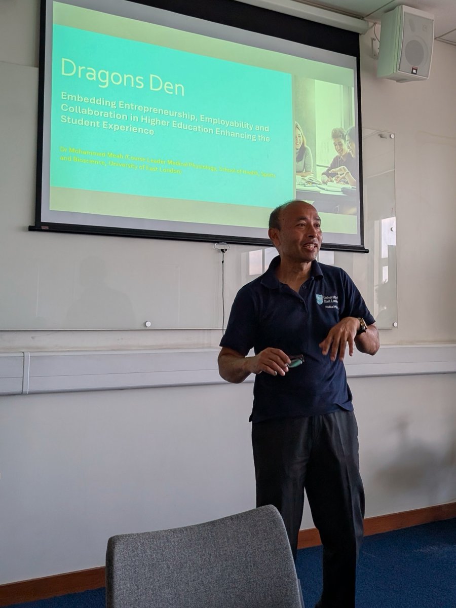 Ed_Macaulay's tweet image. Superb talk this afternoon by Dr Mohammed Meah from @UEL_News on a Dragons' Den-style business project competition. Wonderful to hear the students taking ownership of their work, and lots of great advice for our own Dragons' Den-style project on our #AppliedAI programme!