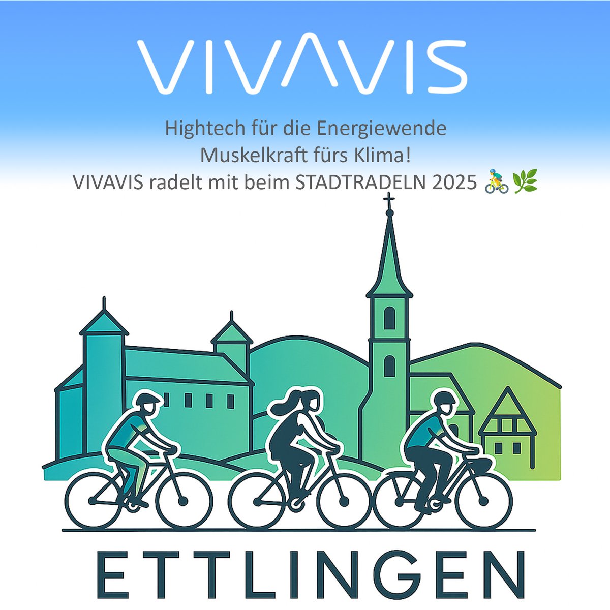 🚴‍♂️ VIVAVIS Ettlingen radelt beim #Stadtradeln 2025 mit!
Im Team „VIVAVIS AG – IT meets Energy“ zählt jeder Kilometer fürs Klima.
Ob täglich oder ab und zu – Hauptsache, das Auto bleibt stehen. 🌱

#VIVAVIS #ITmeetsEnergy #Ettlingen #Nachhaltigkeit #Fahrradliebe