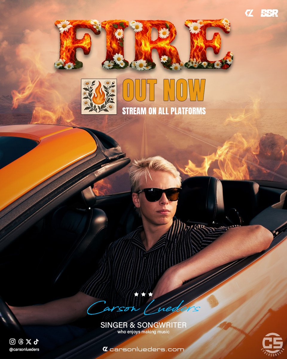 CyberSun3004's tweet photo. "FIRE" OUT NOW - stream on all platforms 🎶 https://t.co/tEkfCa9YGB
@carsonlueders #carsonlueders #luedizers https://t.co/hjN2YZ1Gx8