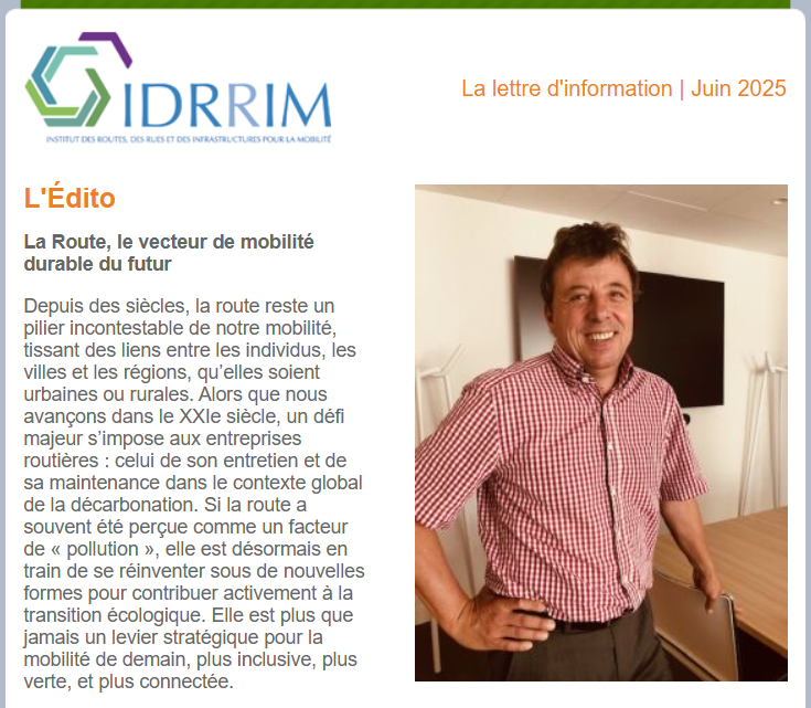 #InfoIDRRIM  Consultez la Lettre d'info de l'<a href="/IDRRIM/">IDRRIM</a>
– Juin 2025 idrrim.com/newsletter/118…

👉Édito de Wilfried Pillard 
👉Ouverture de l'enquête ONR
👉Ambition France Transports | Cahier d'acteur de l'#IDRRIM

#ONR_IDRRIM #infrastructures #Chaussées #CollTerr #EntretienRoutier