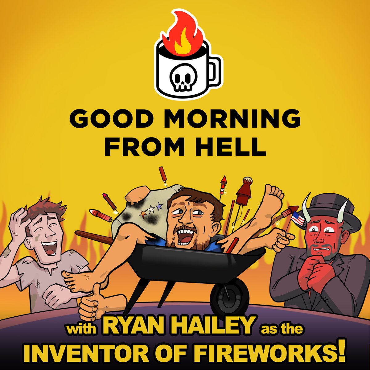Good Morning From Hell (@morningfromhell) on Twitter photo Clayton calls in the remaining pieces of Hell's one and only Firework Magician, to help them celebrate the 4th of July the right way... with explosions!
Featuring <a href="/ryansgameshow/">Ryan's Shorts!</a> as the Magician Clayton calls in the remaining pieces of Hell's one and only Firework Magician, to help them celebrate the 4th of July the right way... with explosions!
Featuring <a href="/ryansgameshow/">Ryan's Shorts!</a> as the Magician