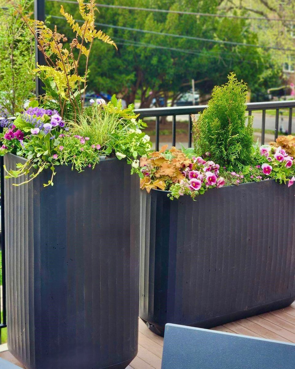 Hello sunshine! ☀️ These Mod containers are soaking it all in—stylish, smart, and perfectly planted. With the TruDrop system, we've got hydration handled, so you can spend more time out in the sun and less time with the watering can.