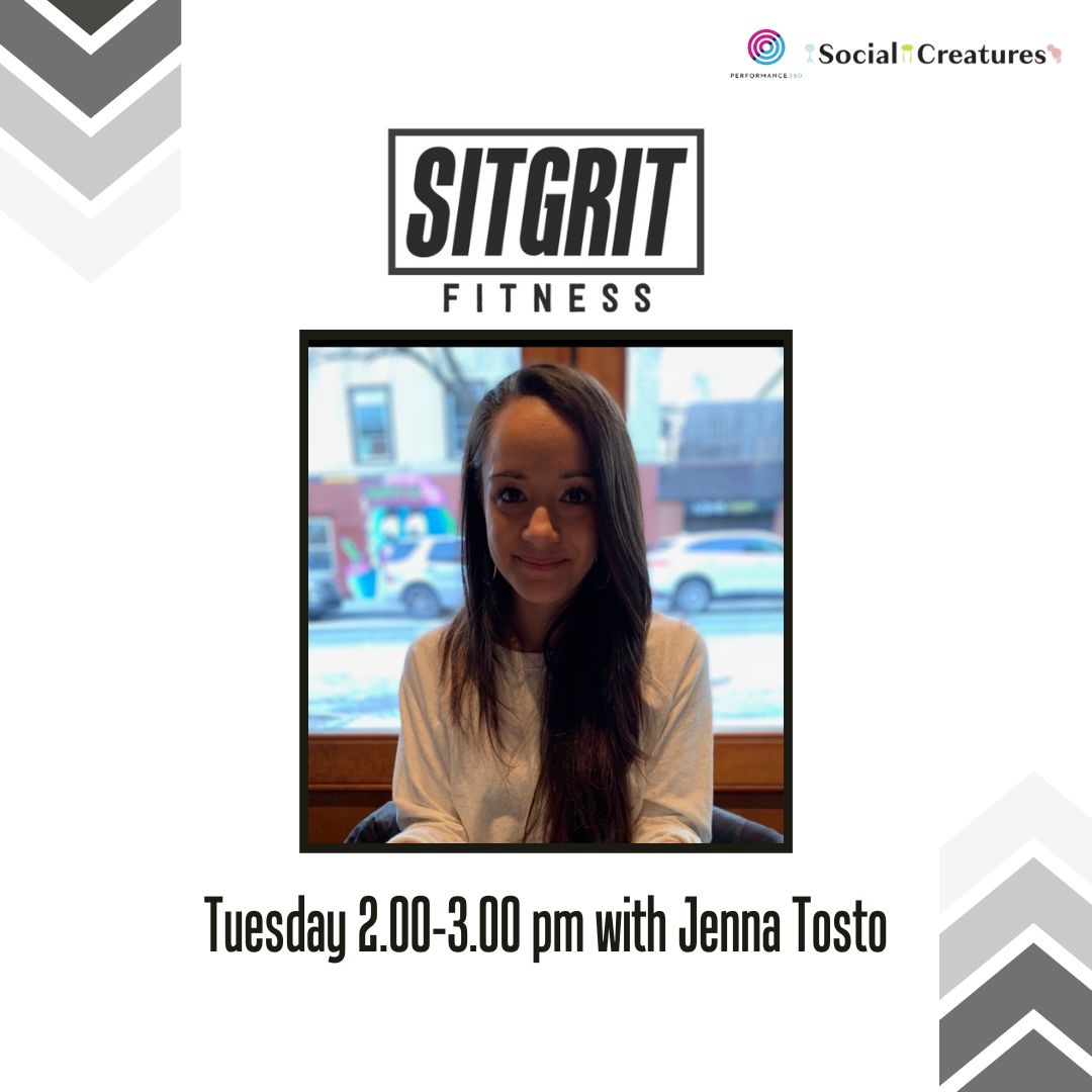 sitgrit's tweet image. 🌟 It's that time again! Join Jenna at 2 PM for an empowering SitGrit class! 💥