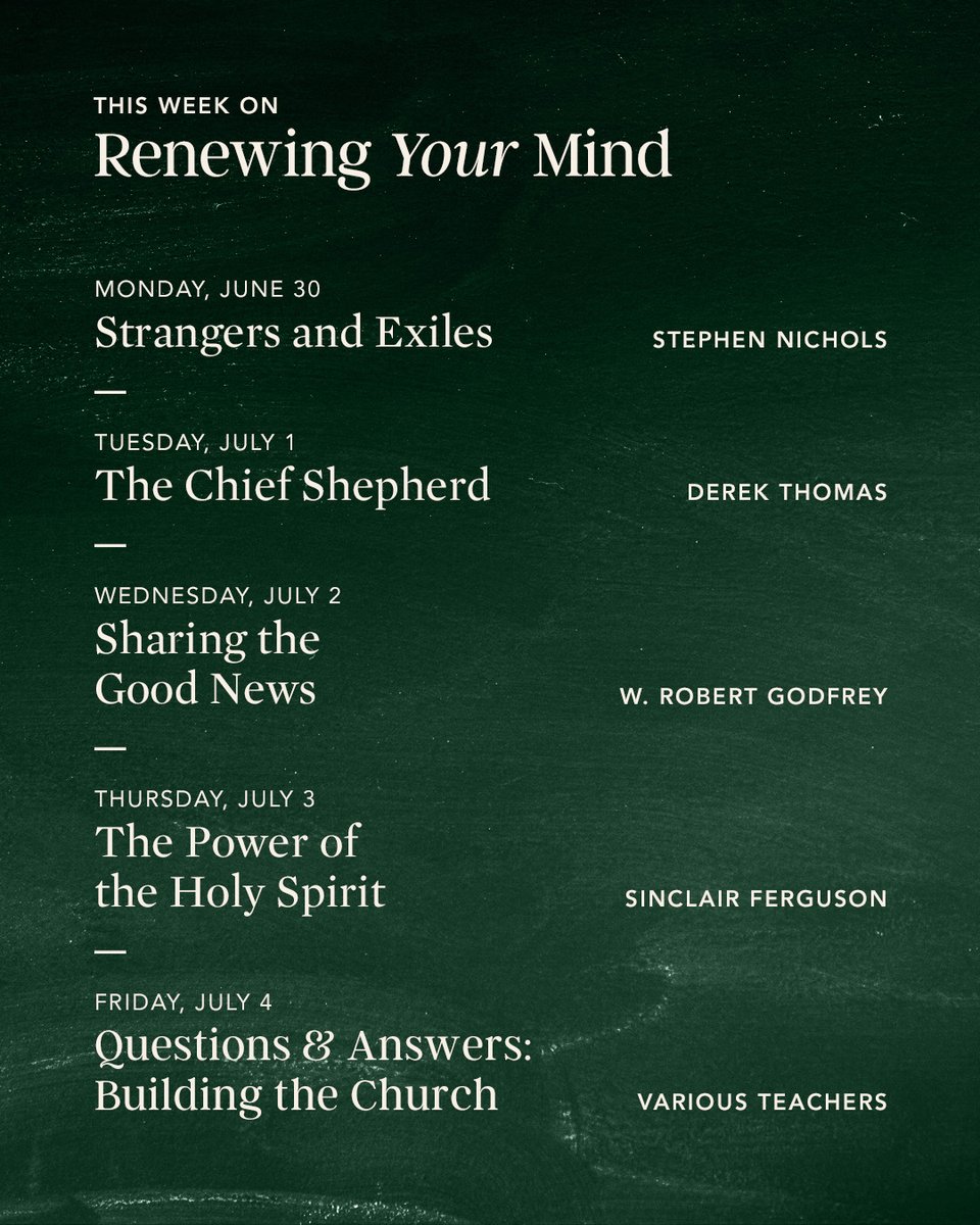 Jesus said, “I will build My church, and the gates of hell shall not prevail against it” (Matt. 16:18). 

This week on the podcast, hear messages from our 2025 National Conference as several teachers speak on the identity and mission of the church. RenewingYourMind.org