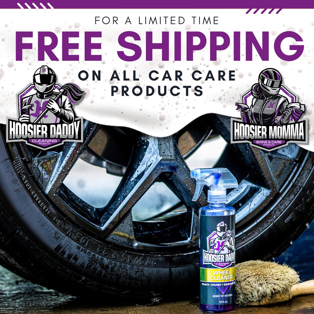 Hoosier Racing Tire (@hoosiertire) on Twitter photo Did you know July 14 is National Car Wash Day? Yes, it's a thing and we want you to be well prepared! 
From now until July 14 weβre offering free shipping on all car care products for this limited time only!
βοΈ Buy here now! shop.hoosiertire.com/car-care/ Did you know July 14 is National Car Wash Day? Yes, it's a thing and we want you to be well prepared! 
From now until July 14 weβre offering free shipping on all car care products for this limited time only!
βοΈ Buy here now! shop.hoosiertire.com/car-care/