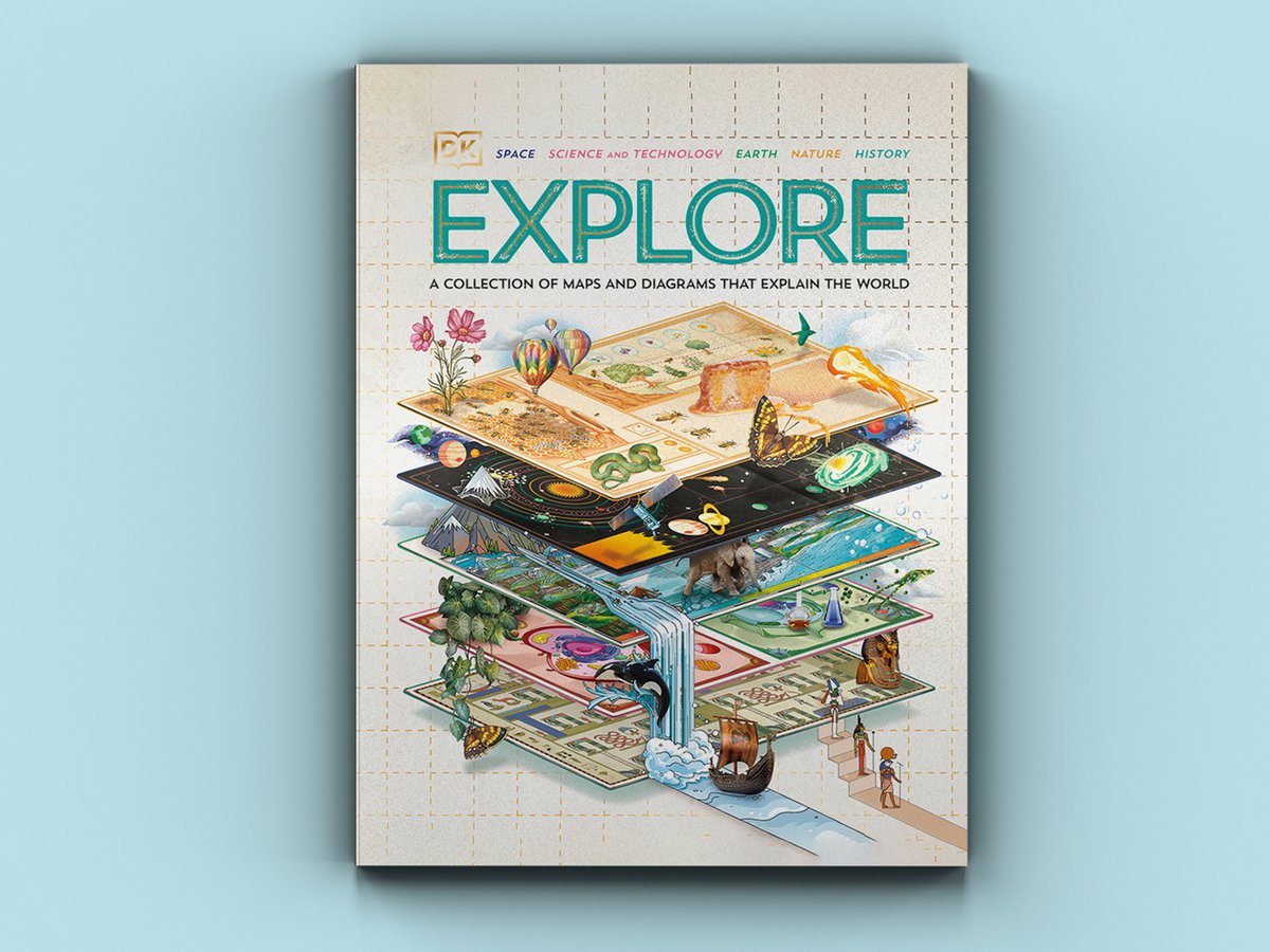 Navigating the big topics that explain the world 🧭 | Cover and spread illustrations for <a href="/dkbooks/">DK Books UK</a> #MUTI #illustration #coverillustration #educationalillustrations