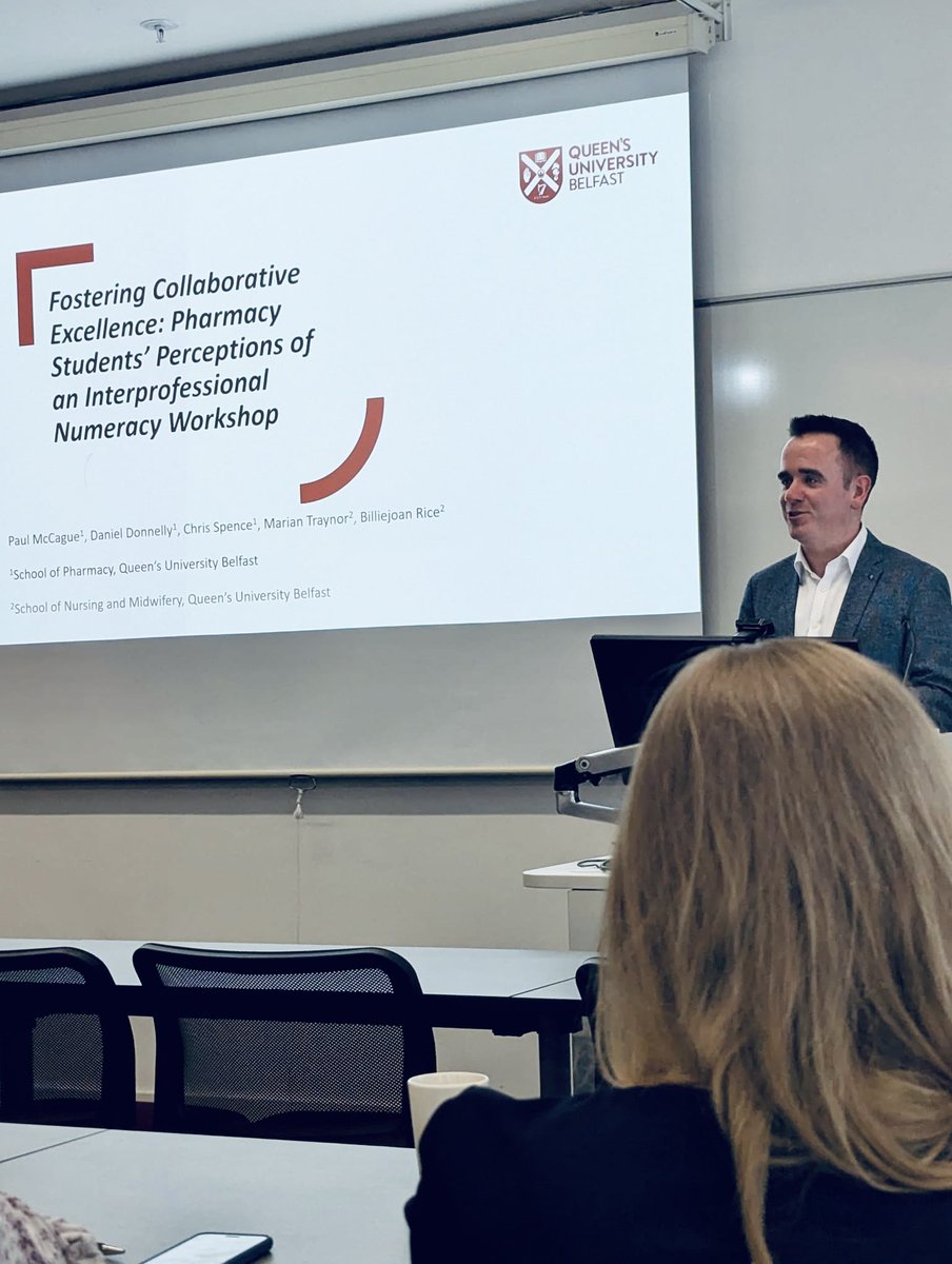 paulmccague's tweet image. Grateful to present our work on a novel interprofessional learning initiative involving pharmacy & nursing students at #PEC2025.
This was part of MPharm graduate Daniel Donnelly’s @daniel_don79 final year project, which I had the pleasure of supervising. #LoveQUB @pharmacyatQUB