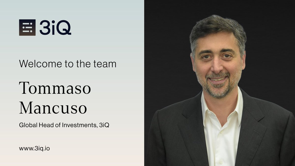 3iq_corp's tweet image. We are pleased to welcome Tommaso Mancuso as our new Global Head of Investments.
Tommaso brings over two decades of investment leadership experience across hedge funds, multi-asset strategies, and alternative investments. Prior to joining 3iQ, he co-founded and served as Chief…