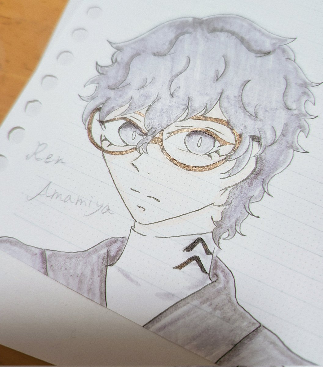 Akc_akihacya's tweet image. はちゃめちゃに良く描けたので……
茶色くなってるところは光の加減です
れんれんに再熱したので近々やるかもね～😚
 #ペルソナ5
 #Akc_irasto