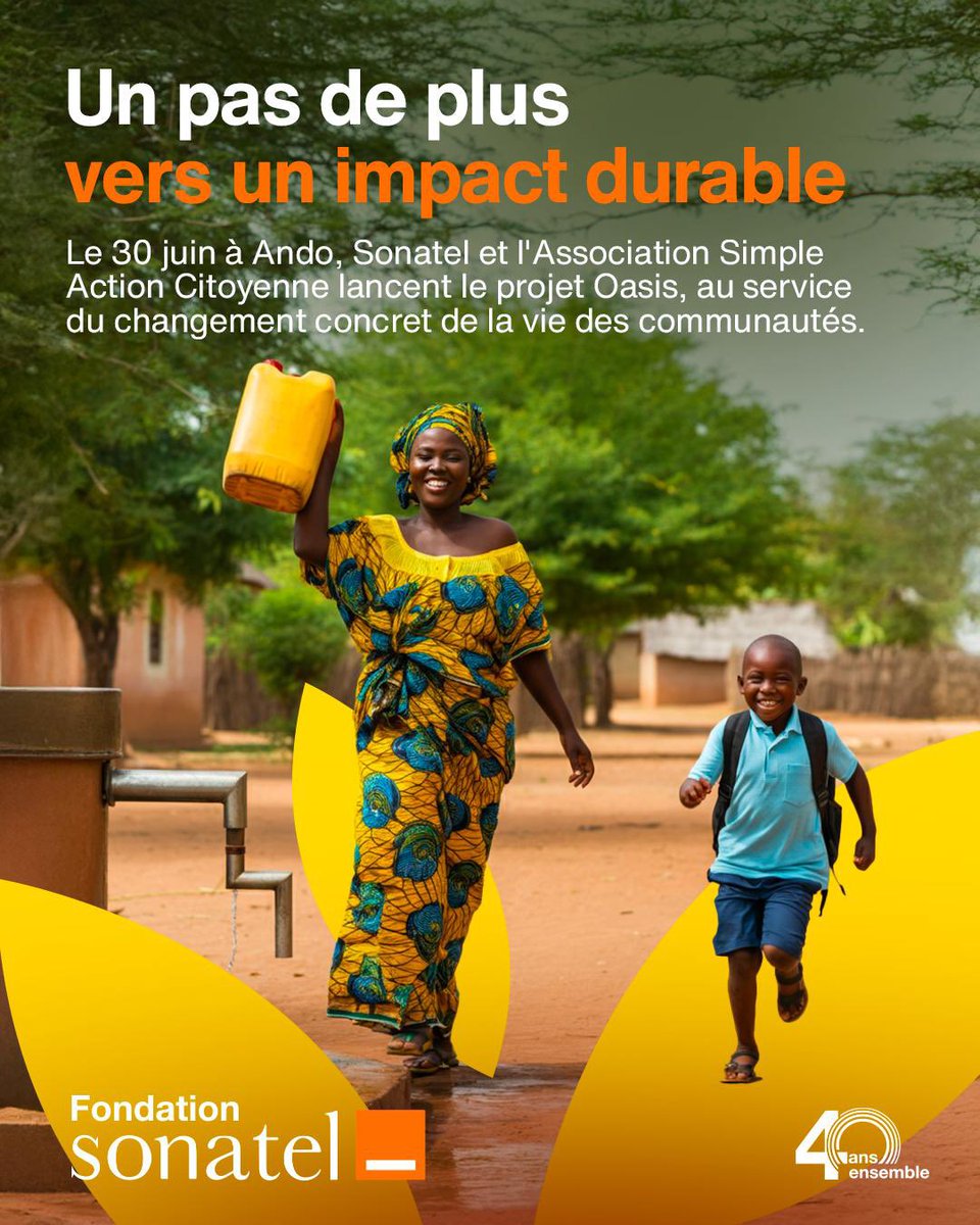 Depuis 40 ans, Sonatel s’engage aux côtés des populations, avec un seul objectif : être utile là où le besoin est réel. 
En s’associant avec l'Association Simple Action Citoyenne, Sonatel à travers le projet Oasis vise à avoir un impact durable, construit avec et pour les