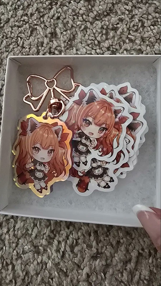 Don't forget! I have merch with <a href="/VirtualPulse/">Debi Taylor</a>​​ producing these very cute stickers and keychains! I also have my very first ever Voice Pack release! 😊 Please check it out and support the red panda! Me! shop.virtualpulse.co/trinastore