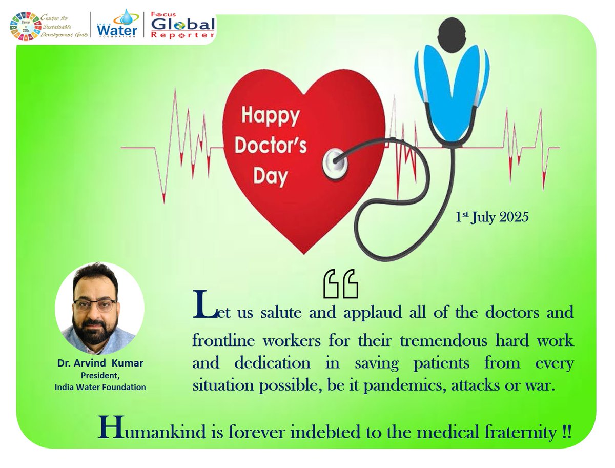 drarvindkumar1's tweet photo. #happydoctorsday2025 #Doctor #SwasthManSwasthTan #Health #Healthiswealth #Amritkaal #ayushmanbharat #healthsystems #HealthForAll #YogaForHumanity #FrontlineWorker @PMOIndia @narendramodi @JPNadda @AnupriyaSPatel @DrTedros @NITIAayog @moayush , @WHO @MoHFW_INDIA @DeptHealthRes @UsAiDPaid @AyushmanNHA @NHM_TN @drarvindkumar1 @aiims_newdelhi