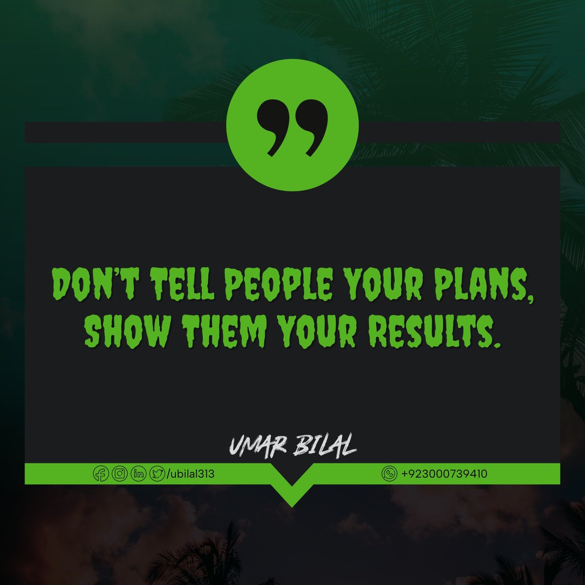 ☘️ لوگوں کو اپنے منصوبے مت بتاؤ، بلکہ ان منصوبوں کو پورا کر کے تنیجہ دکھاؤ۔ ☘️